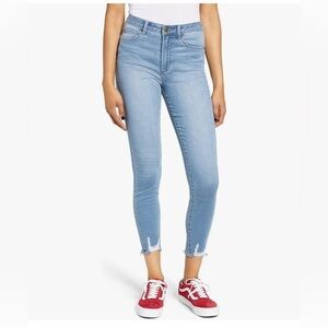 Articles of Society Women’s Heather High Waist Distressed Hem Crop Jeggings